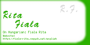 rita fiala business card